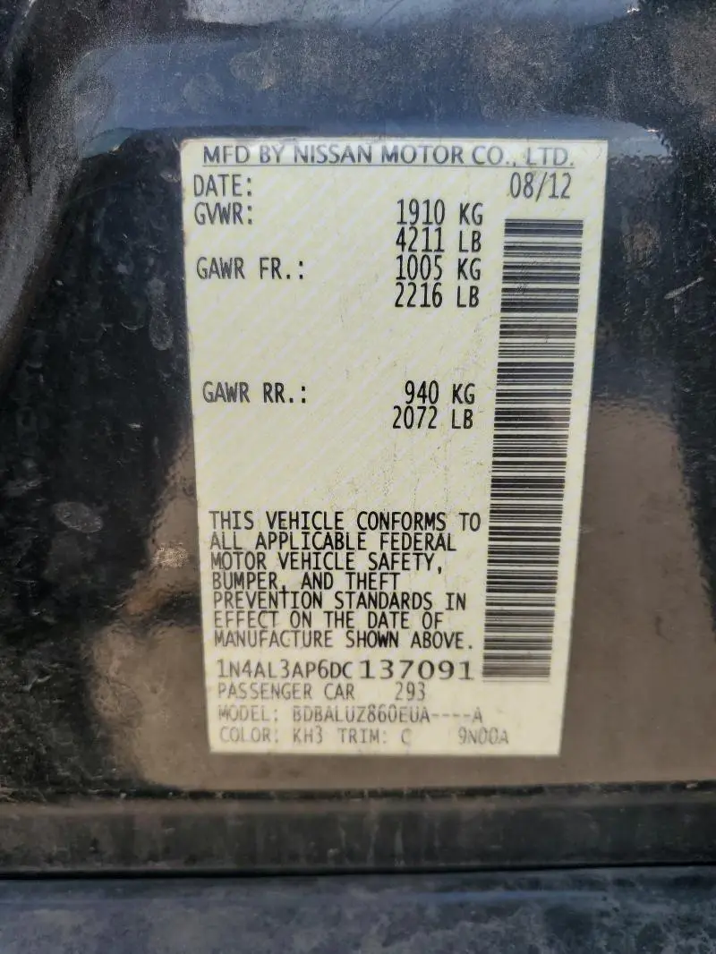 2013 NISSAN ALTIMA 2.5  