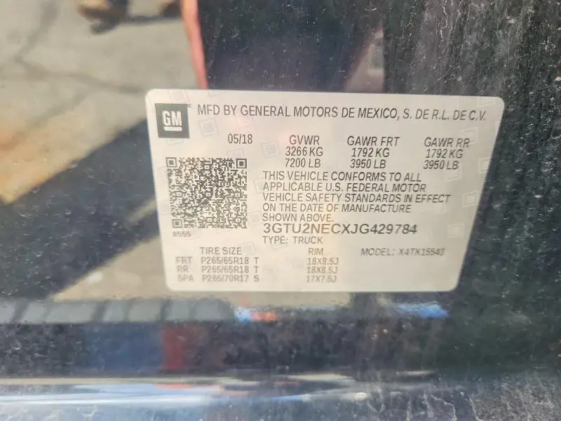 2018 GMC SIERRA K1500 SLT  