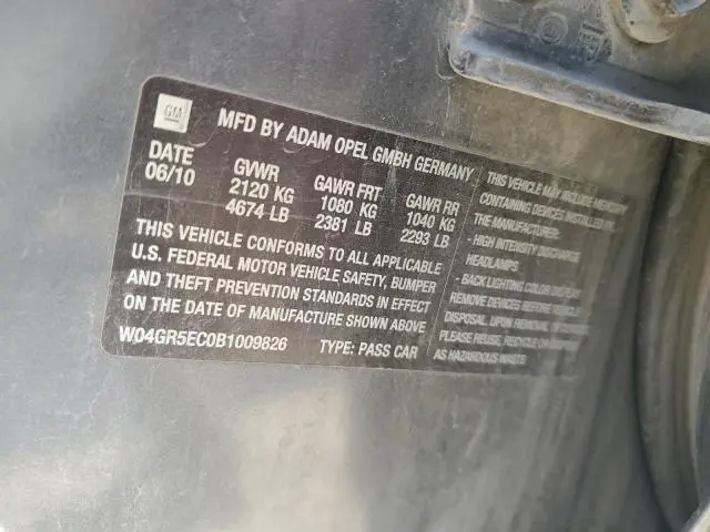 2011 BUICK REGAL CXL