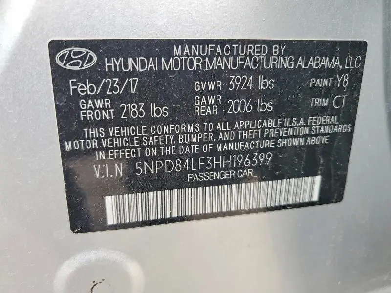 2017 HYUNDAI ELANTRA VALUE EDITION  
