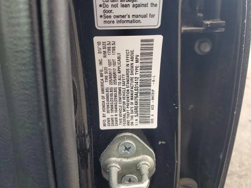 2010 HONDA CR-V EXL  