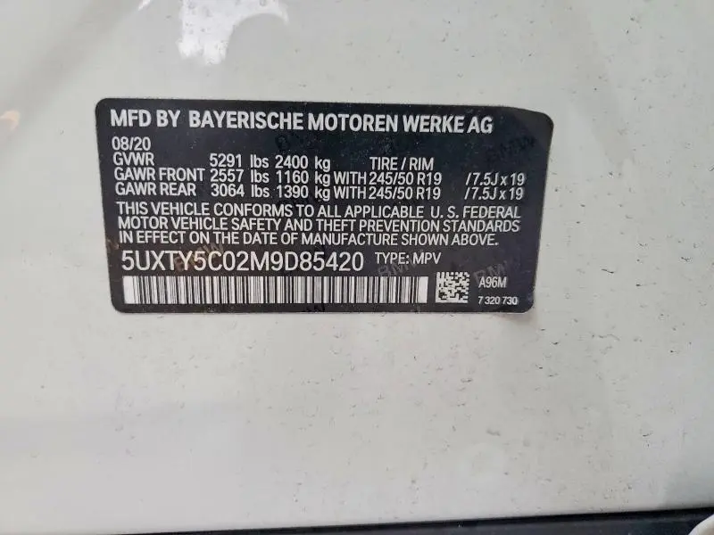 2021 BMW X3 XDRIVE30I  