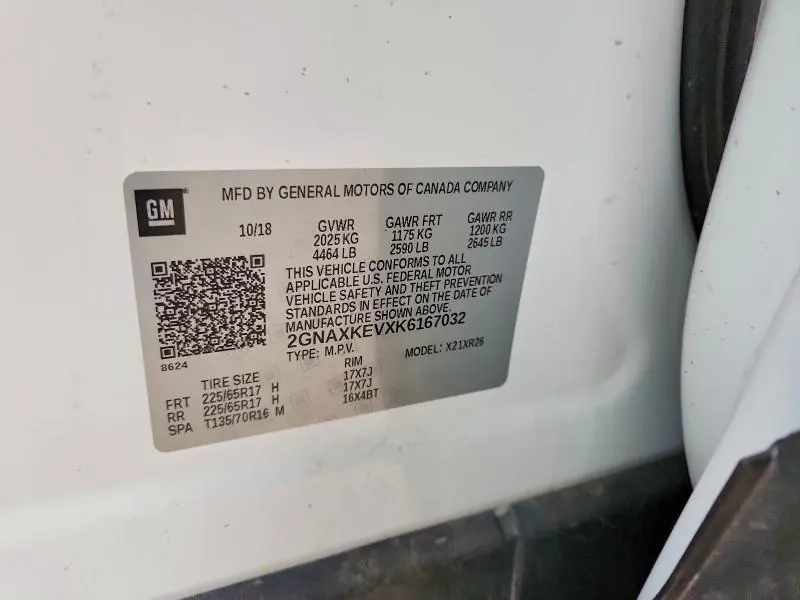 2019 CHEVROLET EQUINOX LT  