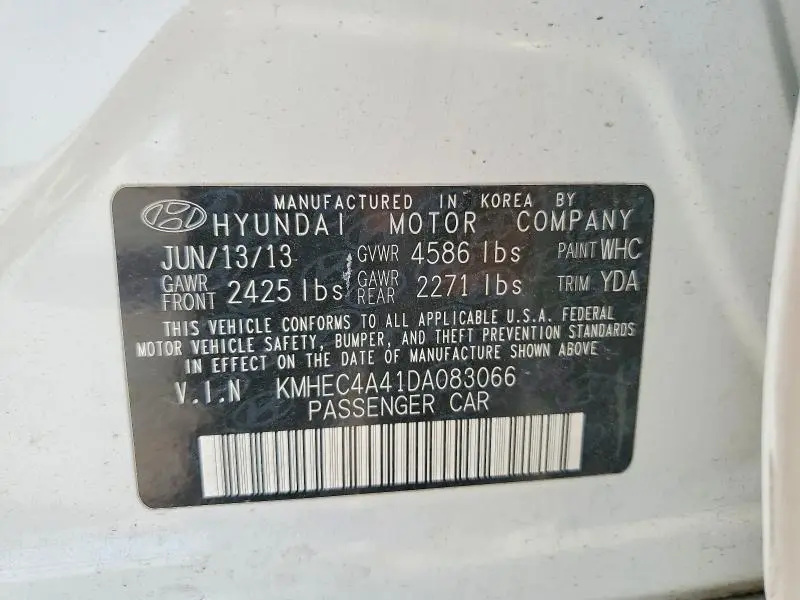 2013 HYUNDAI SONATA HYBRID  