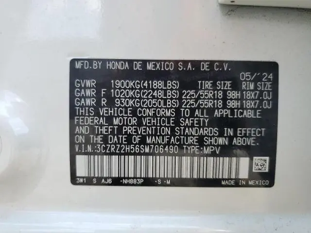 2025 HONDA HR-V SPORT  