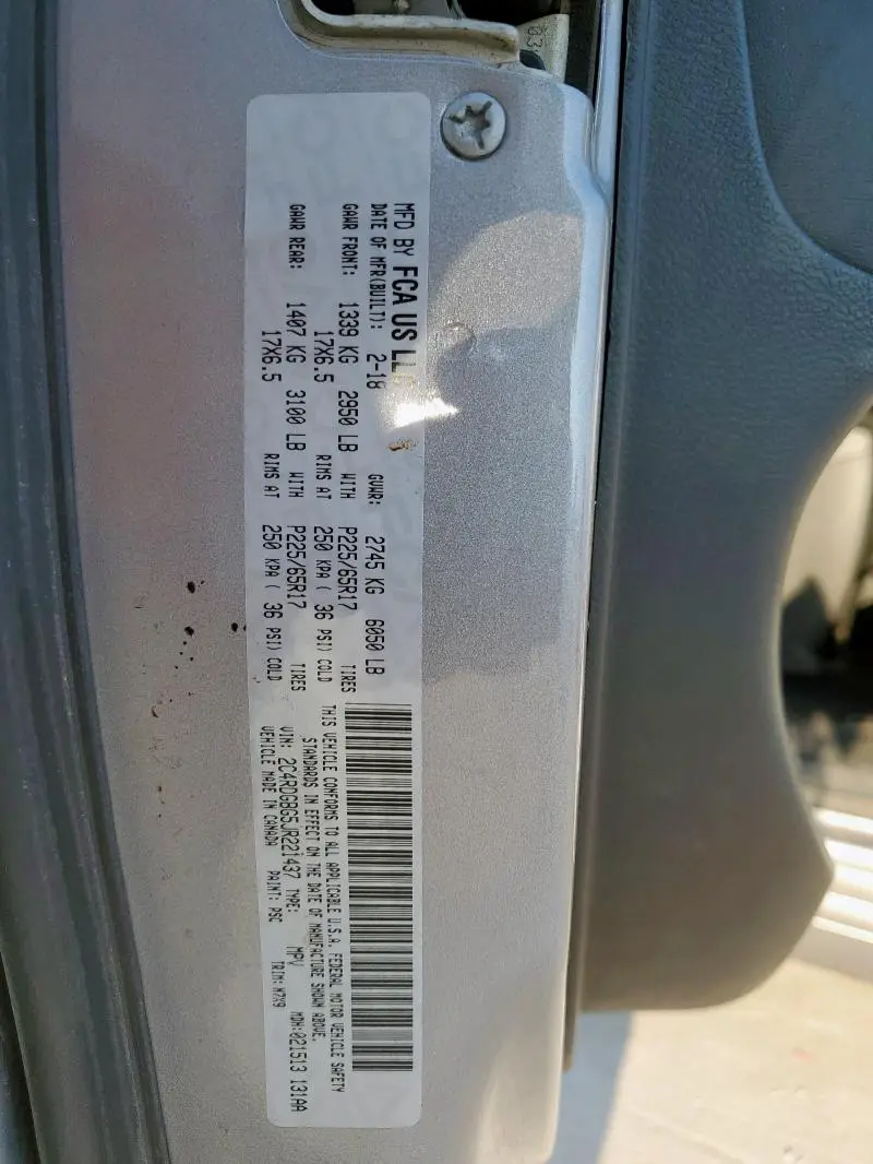 2018 DODGE GRAND CARAVAN SE  