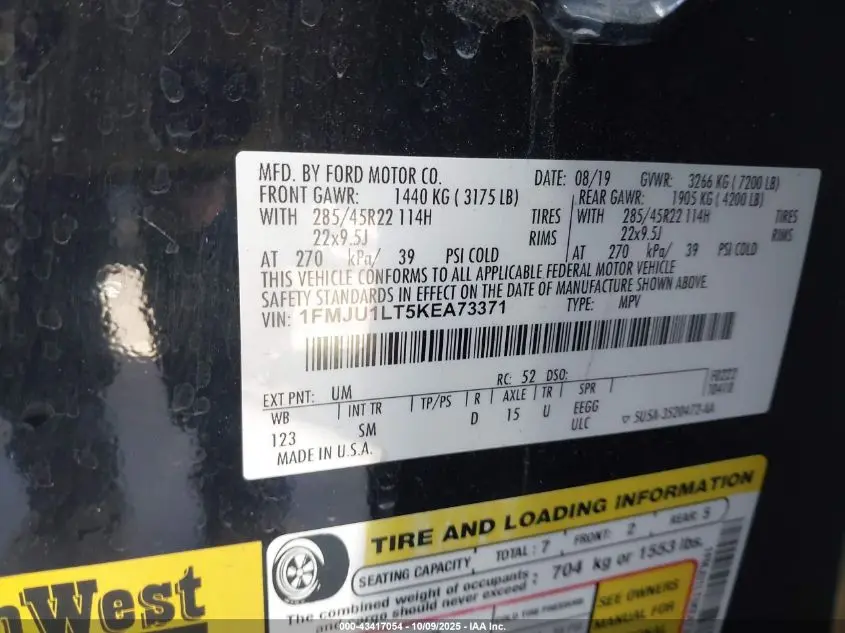 2019 FORD EXPEDITION PLATINUM