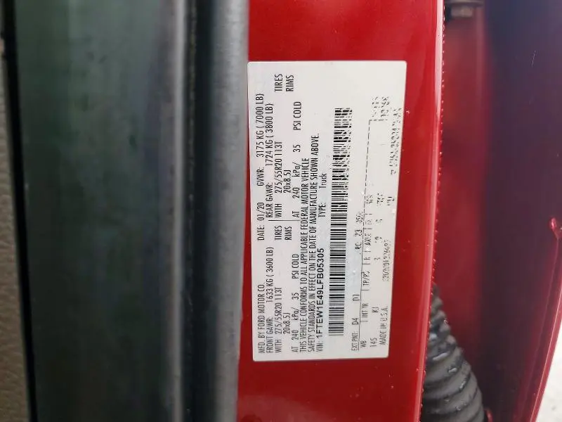 2020 FORD F150 SUPERCREW  