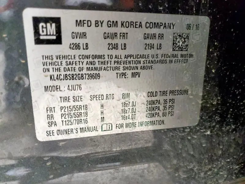 2016 BUICK ENCORE CONVENIENCE  