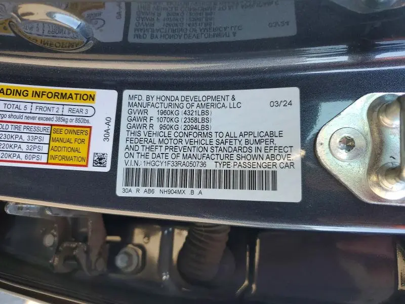 2024 HONDA ACCORD EX  
