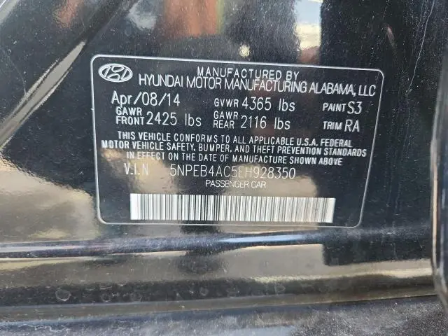 2014 HYUNDAI SONATA GLS  