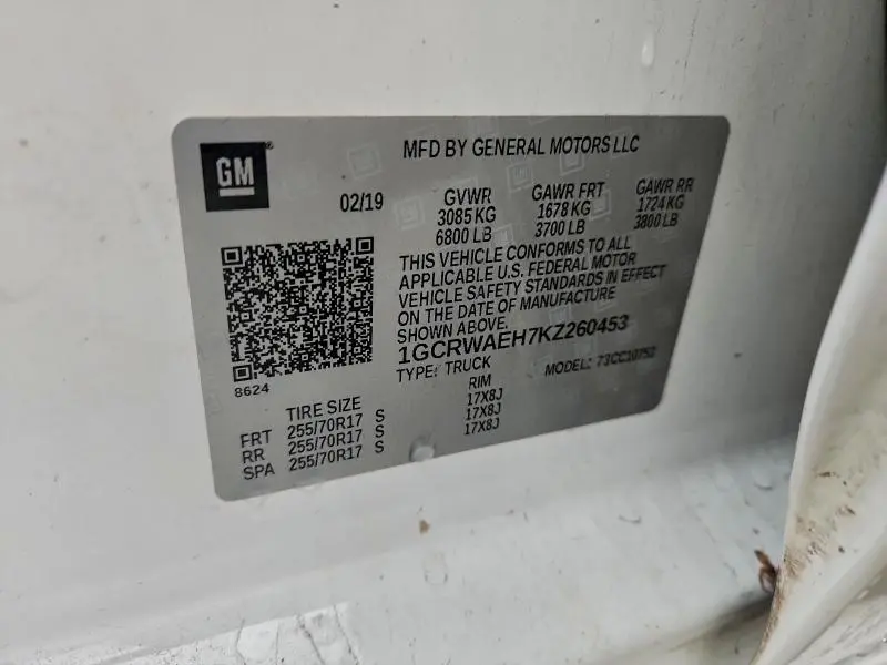 2019 CHEVROLET SILVERADO C1500  