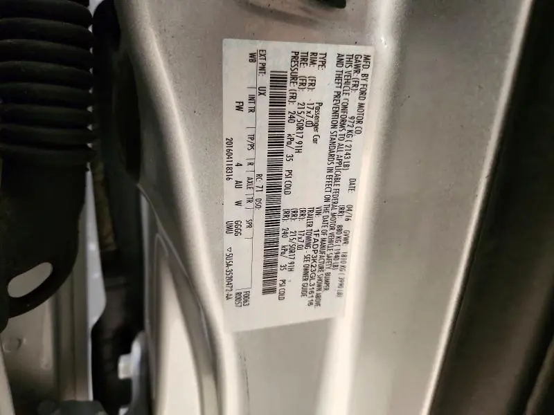2016 FORD FOCUS SE  