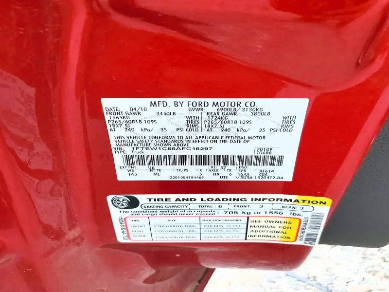 2010 FORD F150 SUPERCREW  