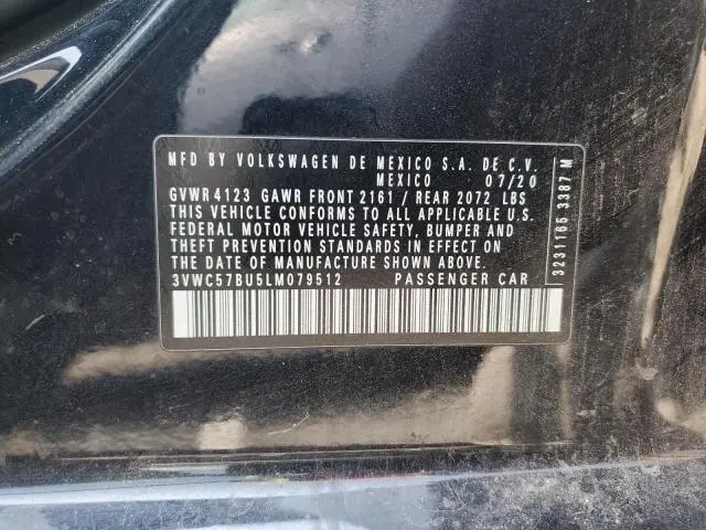2020 VOLKSWAGEN JETTA S  