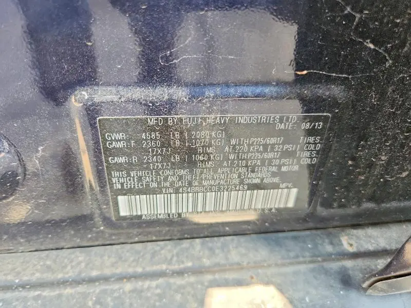 2014 SUBARU OUTBACK 2.5I PREMIUM  