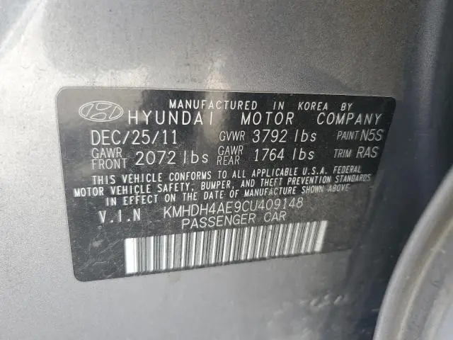 2012 HYUNDAI ELANTRA GLS  