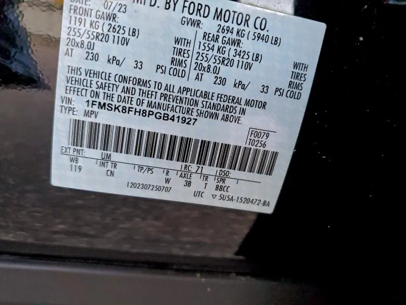 2023 FORD EXPLORER LIMITED  