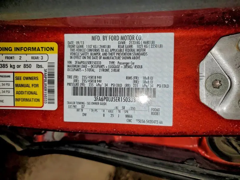 2014 FORD FUSION SE HYBRID  