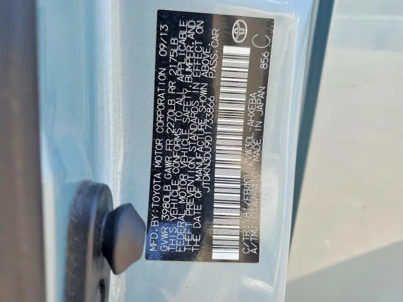2013 TOYOTA PRIUS THREE  