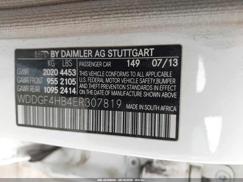 2014 MERCEDES-BENZ C 250 SPORT