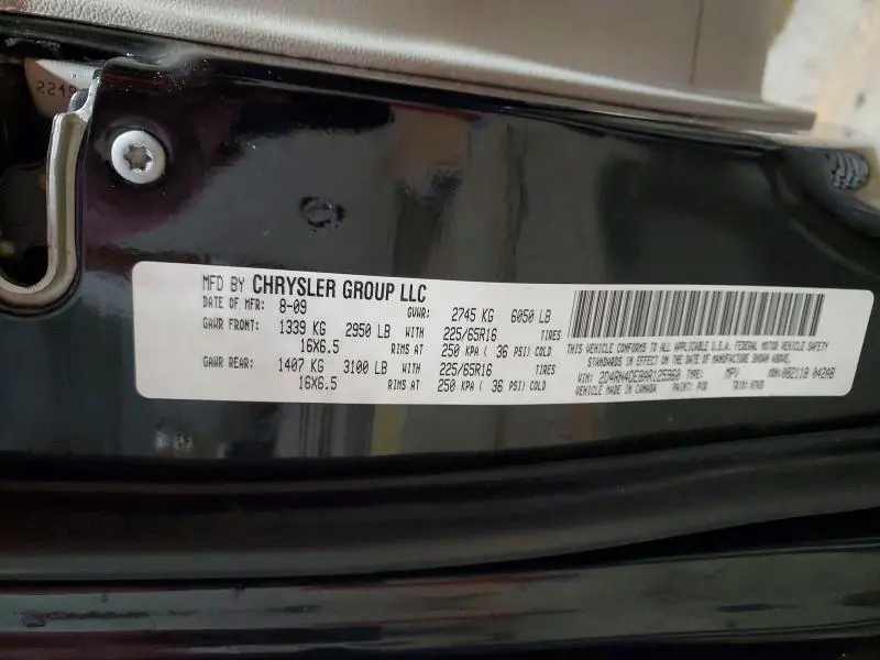 2010 DODGE GRAND CARAVAN SE  