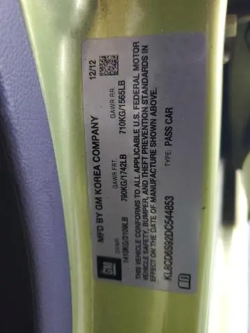 2013 CHEVROLET SPARK 1LT