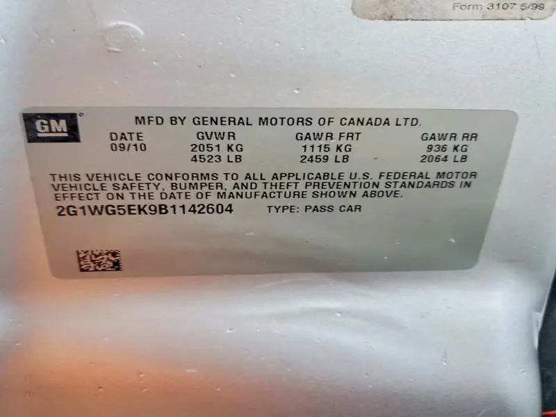 2011 CHEVROLET IMPALA LT  