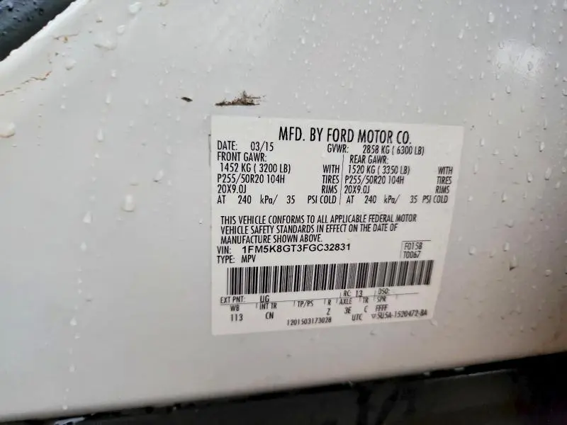 2015 FORD EXPLORER SPORT  