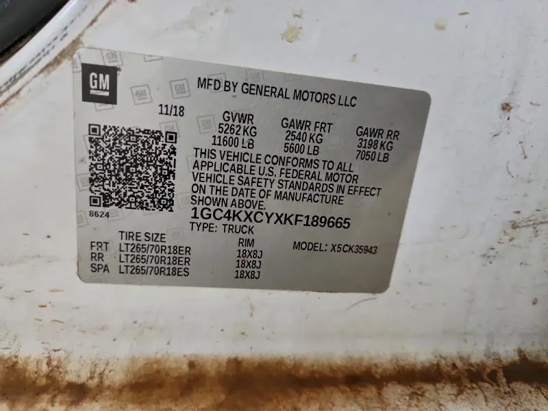 2019 CHEVROLET SILVERADO K3500 LTZ  