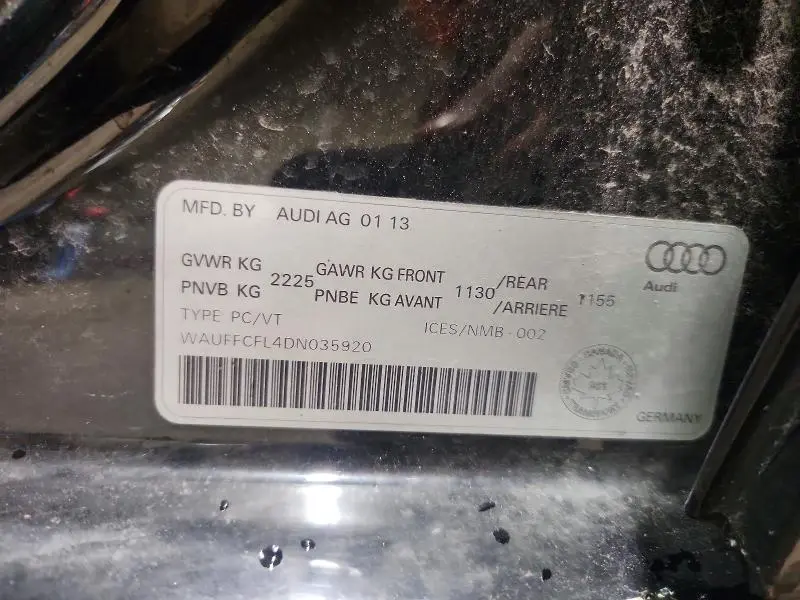 2013 AUDI A4 PREMIUM PLUS  