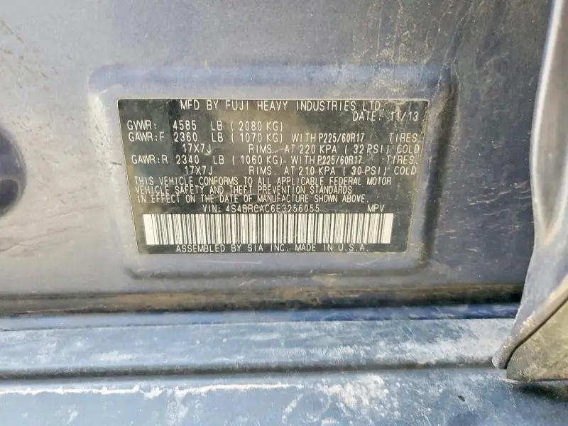 2014 SUBARU OUTBACK 2.5I  