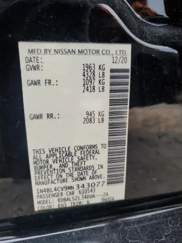 2021 NISSAN ALTIMA SR  