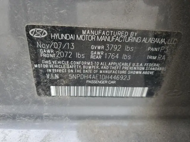 2013 HYUNDAI ELANTRA GLS  