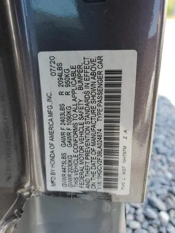 2020 HONDA ACCORD SPORT