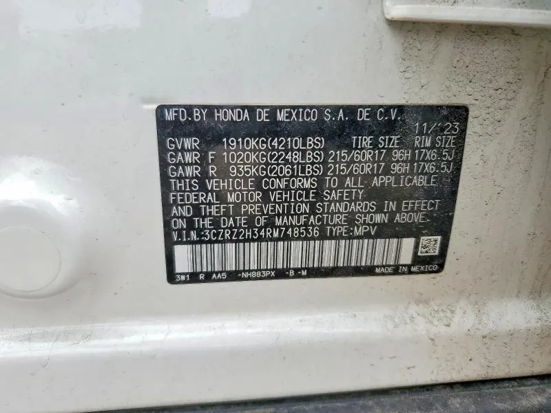 2024 HONDA HR-V LX  