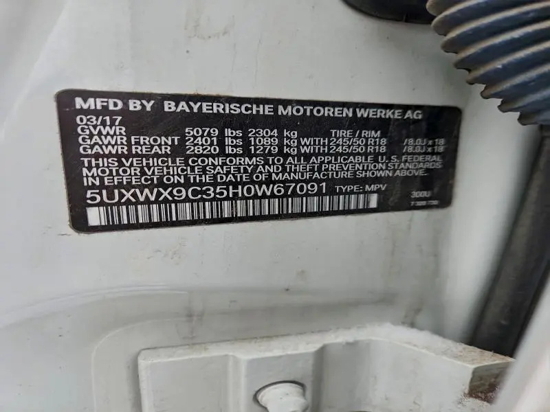 2017 BMW X3 XDRIVE28I  