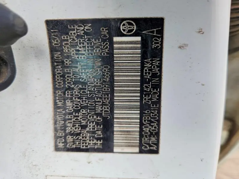 2011 TOYOTA COROLLA LE  