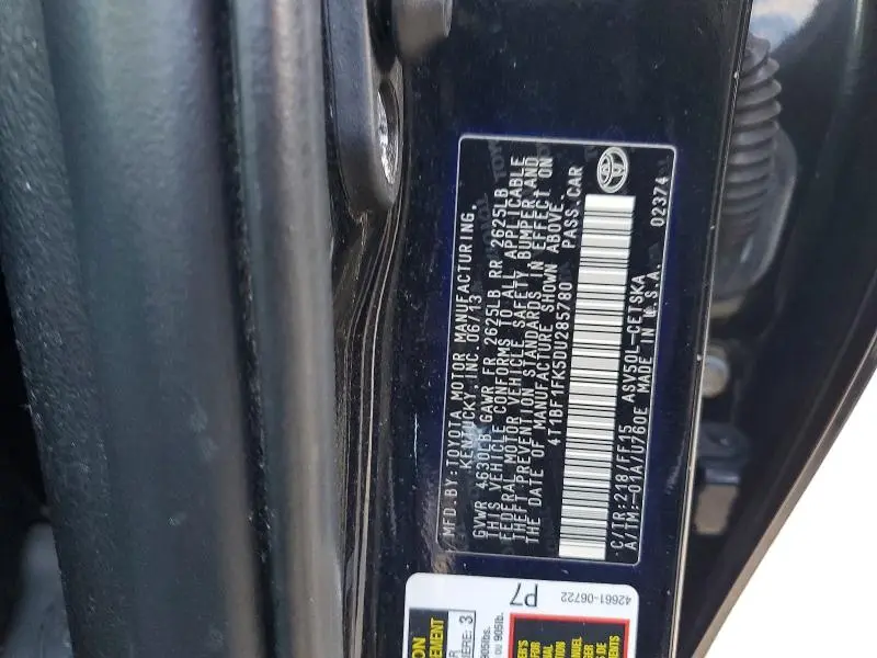 2013 TOYOTA CAMRY SE  