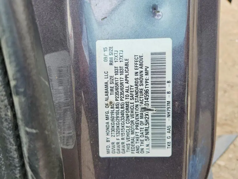 2016 HONDA ODYSSEY LX  
