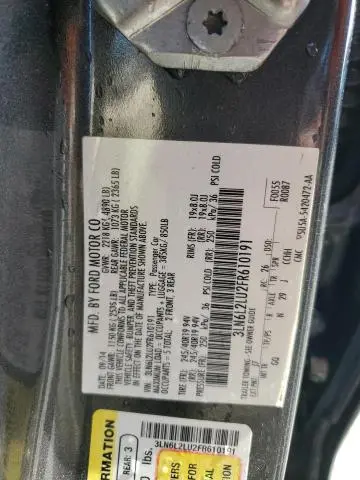 2015 LINCOLN MKZ HYBRID  