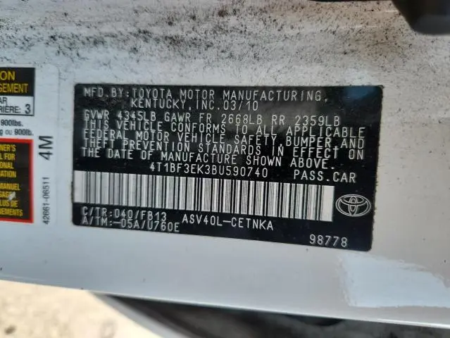 2011 TOYOTA CAMRY BASE