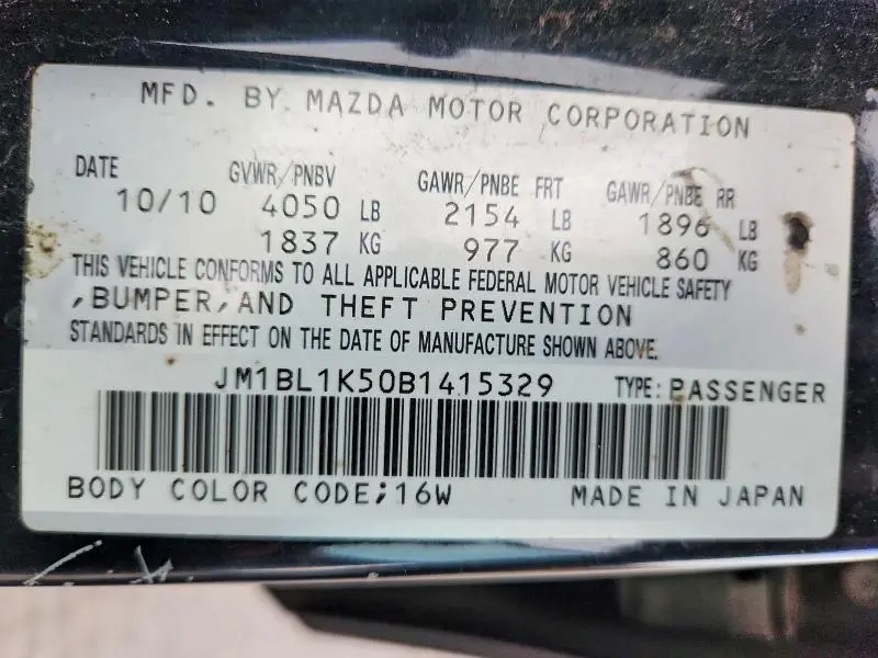 2011 MAZDA 3 S  