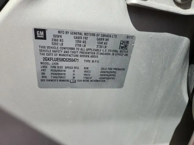 2012 GMC TERRAIN SLT  