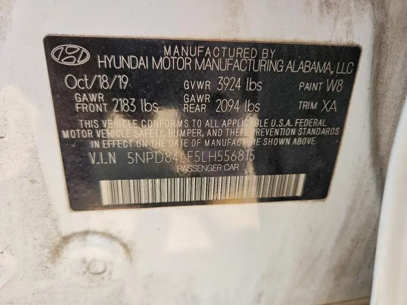 2020 HYUNDAI ELANTRA LIMITED  