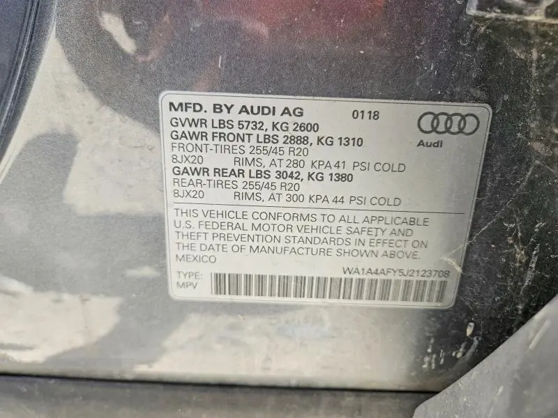 2018 AUDI SQ5 PREMIUM PLUS  
