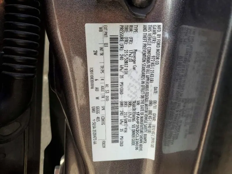 2012 FORD FOCUS TITANIUM  