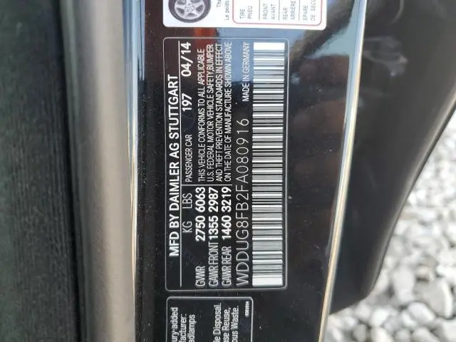 2015 MERCEDES-BENZ S 550 4MATIC  