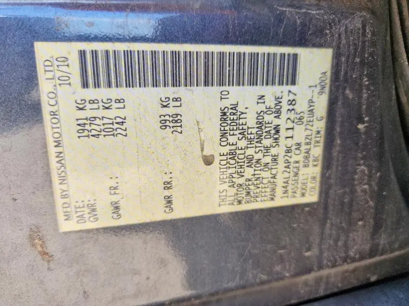 2011 NISSAN ALTIMA 2.5  