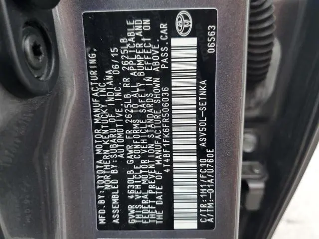 2015 TOYOTA CAMRY LE  